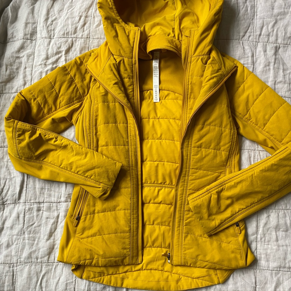 Lululemon Another Mile jacket in yellow